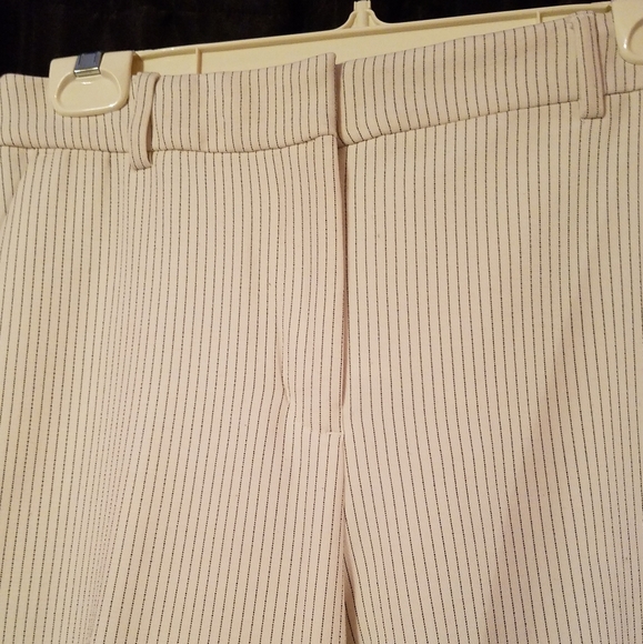 Express Women's Dress Pants White with Black Trouser High Rise Size 4R - Picture 6 of 7